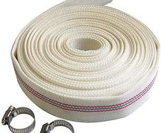 Layflat Discharge Hose Pipe 10m x 25mm 1-Inch Diameter with 2 Clips Odour Free for Submersible & Other Water Pumps, Draining Pond, Garden Irrigation, Hot Tub, Swimming Pool or Sump 664323