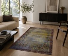 Rare Olive Green Vintage Turkish Rug
