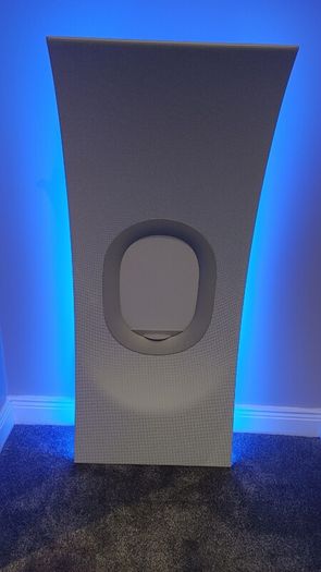 Upcycled Airbus A320 Window Interior panel Illuminated Aviation Wall Art