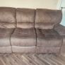 EZ Living Grey Suede Recliner Sofas Image 2