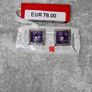 Miss Sixty Purple Crystal Star Stud Earrings Silver Square Statement Image 2