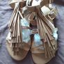 Suede Look Sandals with Fringing - Size 4 Image 8