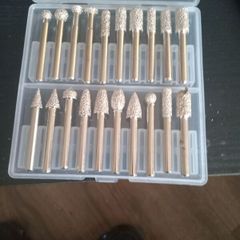 20 PC Burr kit 6MM Electroplated
