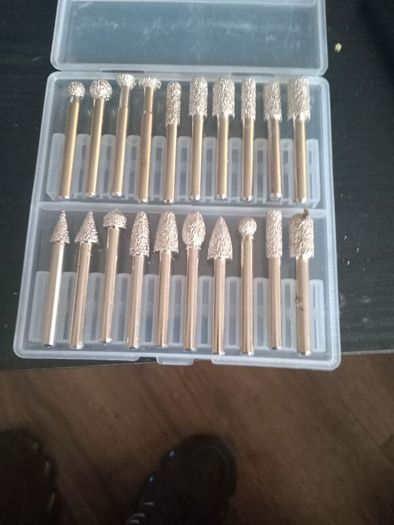 20 PC Burr kit 6MM Electroplated