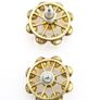 Vintage Gold Plated Faux Pearl Sterling Silver Earrings In Original Box Image 3