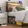Metal Platform Bed Frame with Charging Station, Image 5