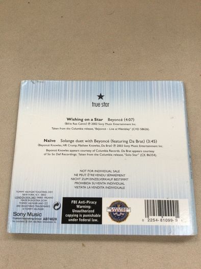 Beyonce true star promo cd Tommy Hilfiger  2004 read descriptions destinys  child rare