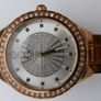 Modern Guess Goddess Rose Gold Plated Two-Tone Stainless Steel Quartz Ladies Watch Image 9