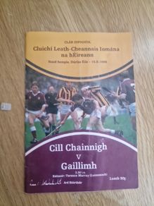 Vintage 1986 GAA Hurling Programme Kilkenny v Galway (All-Ireland Semi-Final)