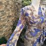 Blue and grey floral dress Image 5