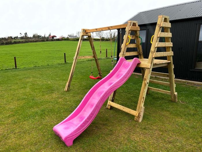 Swings and slide