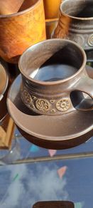 1970'S  pottery cups saucers