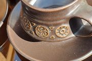 1970'S  pottery cups saucers