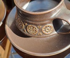 1970'S  pottery cups saucers