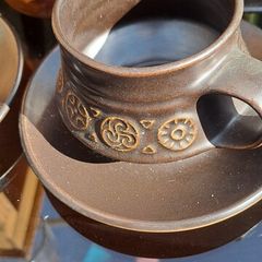 1970'S  pottery cups saucers
