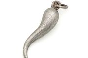 925 Vintage Sterling Silver Cornicello Pendant