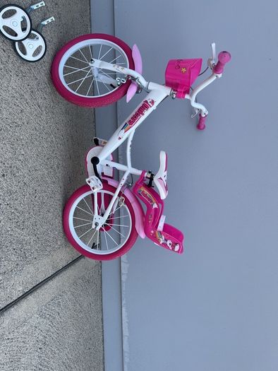 Girls 16" Unicorn Bike with stabilisers, by Dino Bikes
