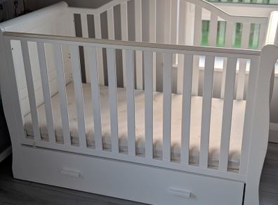 white oslo cot bed