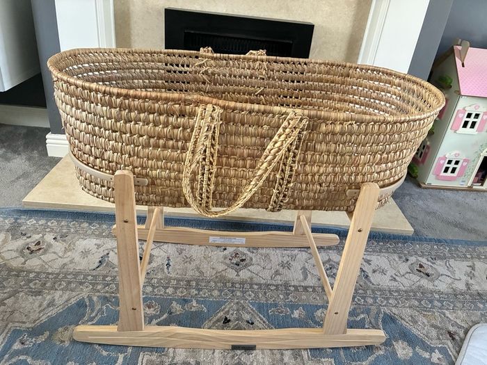 Clair de Lune Moses Basket Rocking Stand and Basket