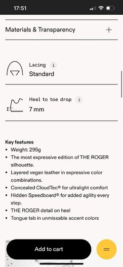 ON The Roger Clubhouse Sneaker UK8 EU42
