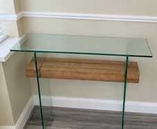 Glass console table