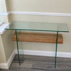 Glass console table