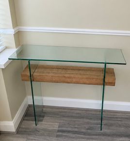 Glass console table