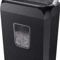 Paper Shredder for Home Use, Bonsaii 6 Sheet Cross Cut Paper and Credit Card Shredder for Home & Small Office Use, Home Shredder with Portable Handle Design & 13L Bin (C237-B)