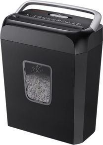 Paper Shredder for Home Use, Bonsaii 6 Sheet Cross Cut Paper and Credit Card Shredder for Home & Small Office Use, Home Shredder with Portable Handle Design & 13L Bin (C237-B)