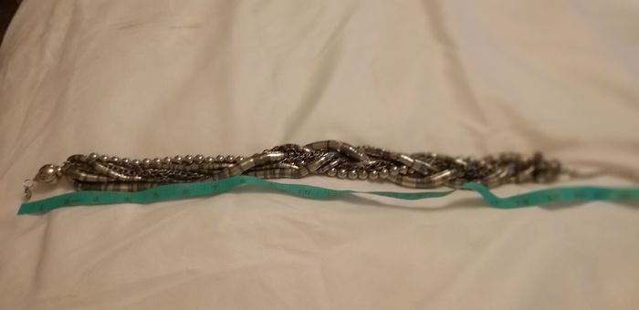 Black And Silver metallic Necklace