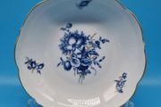 Meissen plate with blue flowers and insects 1st choice