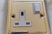 Brass Electric Switched Sockets with Rope Edge