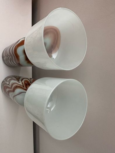 Opaline collectible Italian vase x2