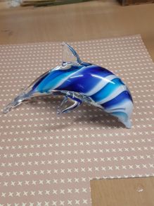 Dolphin glass ornament