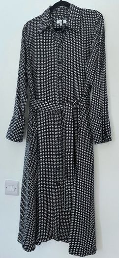 COS  Printed Belted Midi Shirt Dress