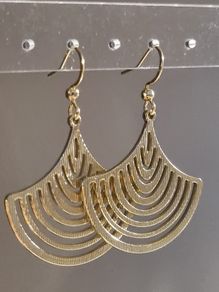 Gold traingle vortex geometric earring