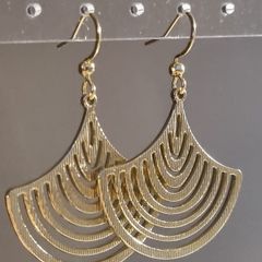 Gold traingle vortex geometric earring