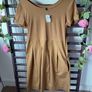 dress Bnwt tan short sleeve dress with pockets size small united colors of Benetton Image 9