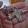 Vintage Irish Silver Hummingbird Brooch Image 3