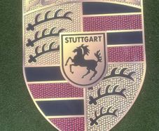 Large Porsche Crest Aluminium Sign