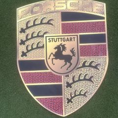 Large Porsche Crest Aluminium Sign