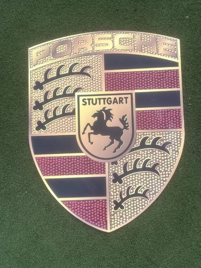 Large Porsche Crest Aluminium Sign