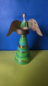 Angel candle holder