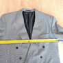 mens blazer Vintage Brendan Kidd Tailored Blazer 44R Grey Check Double Breasted Smart Jacket Image 2