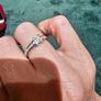 White Gold Diamond Ring Size N Image 2