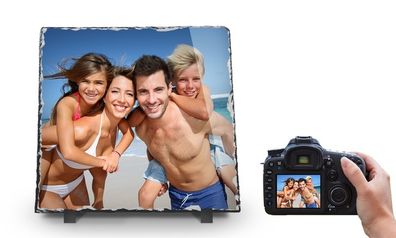 Personalised square shape Photo Slate 15 x 15cm