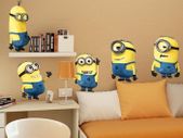 Five Minions Despicable Me Removable Wall Stickers Decal Art Fashonable Home Decor Nursery Kids Room