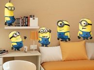 main image for ad Five Minions Despicable Me Removable Wall Stickers Decal Art Fashonable Home Decor Nursery Kids Room