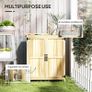 43 x 74cm Fir Wood Shed, with Metal Worktop Natural Finish Image 4