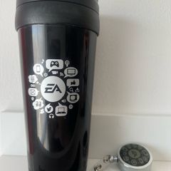 EA mug, badge holder and pen